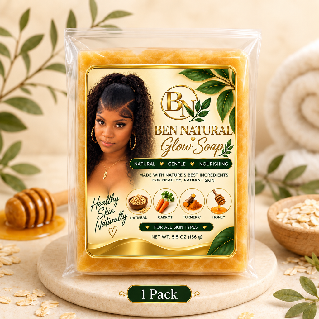Ben Natural Glow Soap – Oatmeal, Carrot, Turmeric & Honey | 1–12 Pack