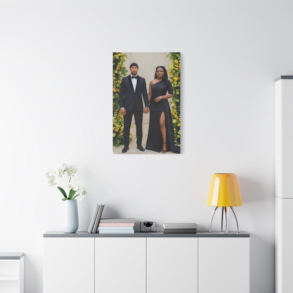 Personalized Couple Photo Canvas With Names & Date