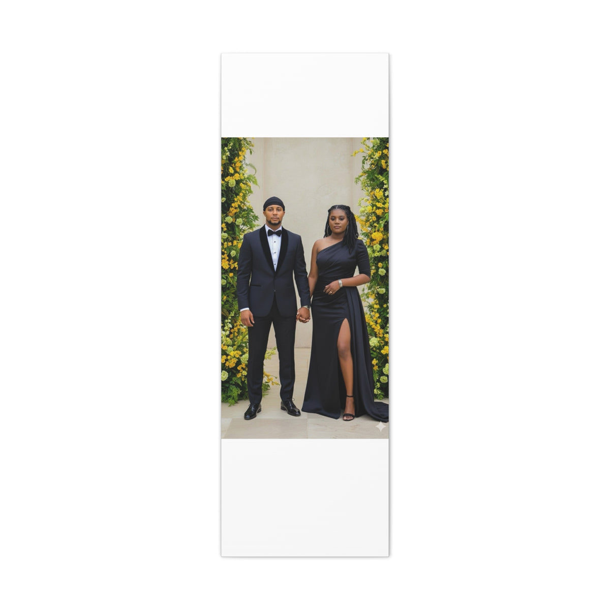Personalized Couple Photo Canvas With Names & Date