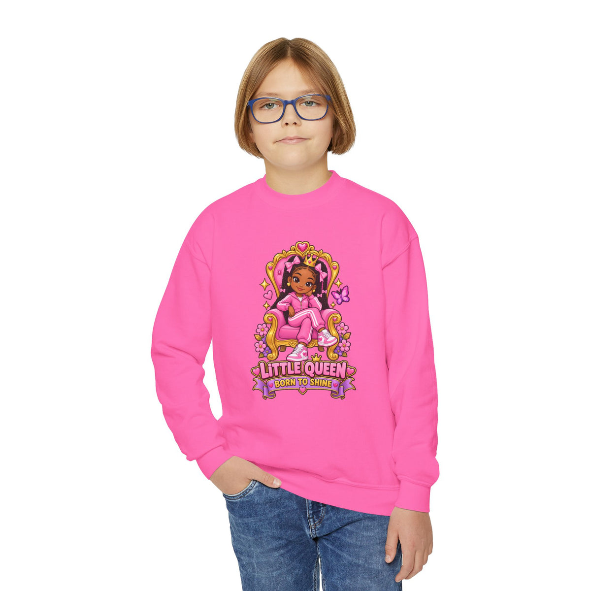 Little Queen Born to Shine Girls’ Sweatshirt