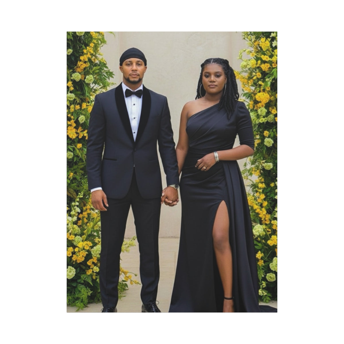 Personalized Couple Photo Canvas With Names & Date