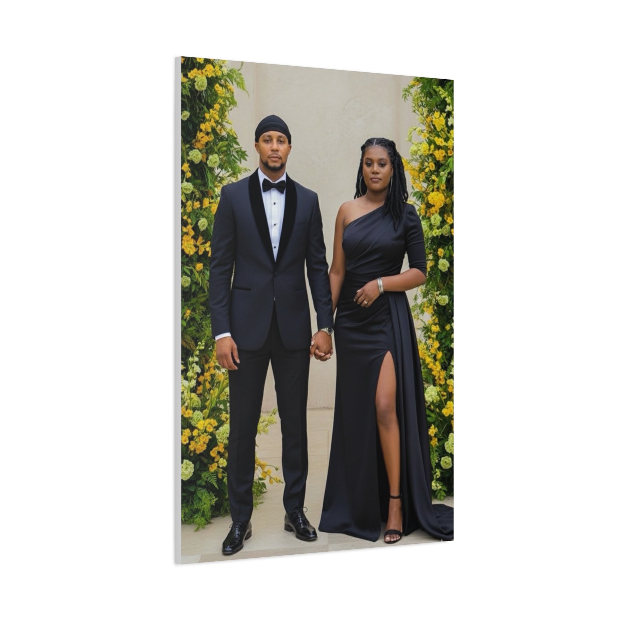 Personalized Couple Photo Canvas With Names & Date