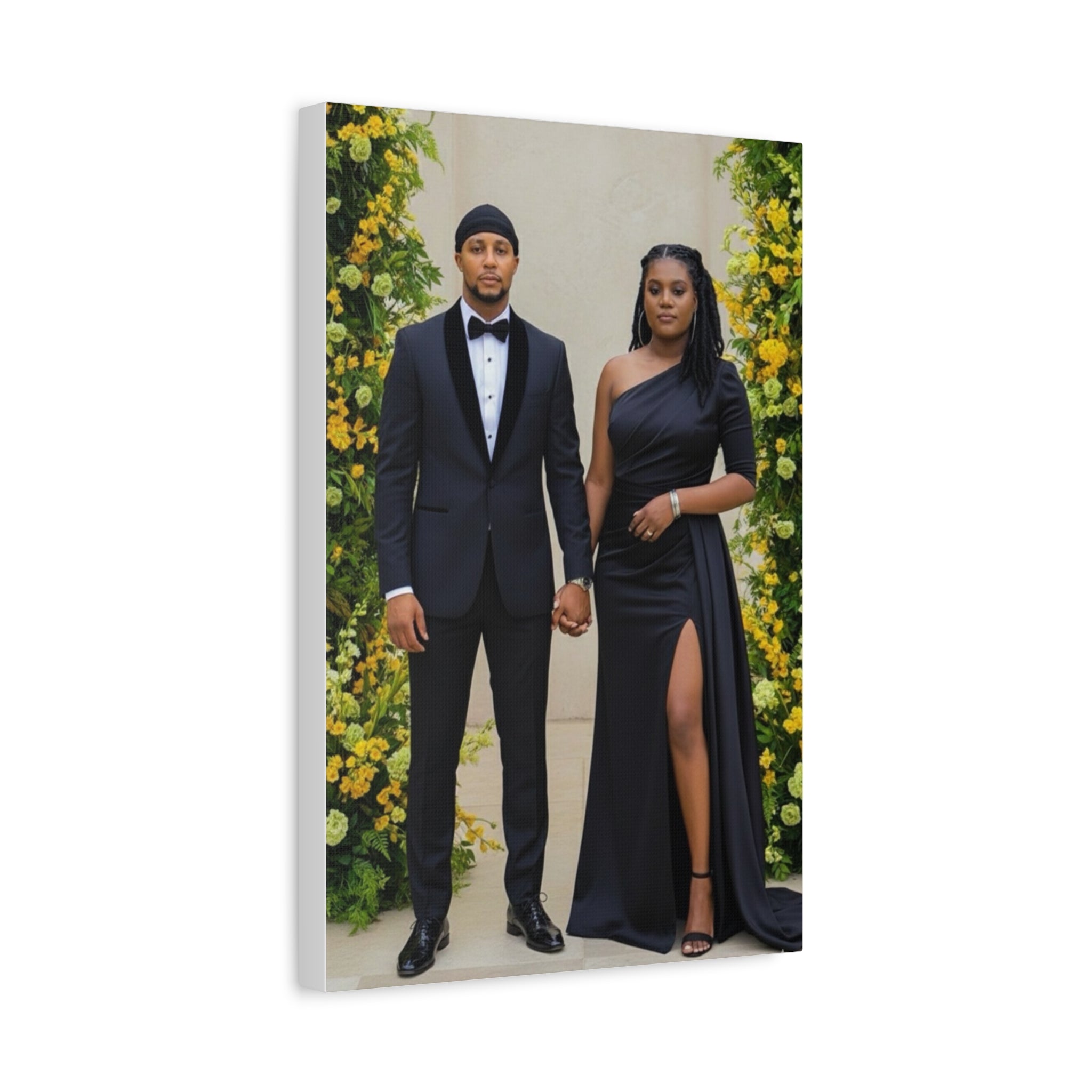 Personalized Couple Photo Canvas With Names & Date