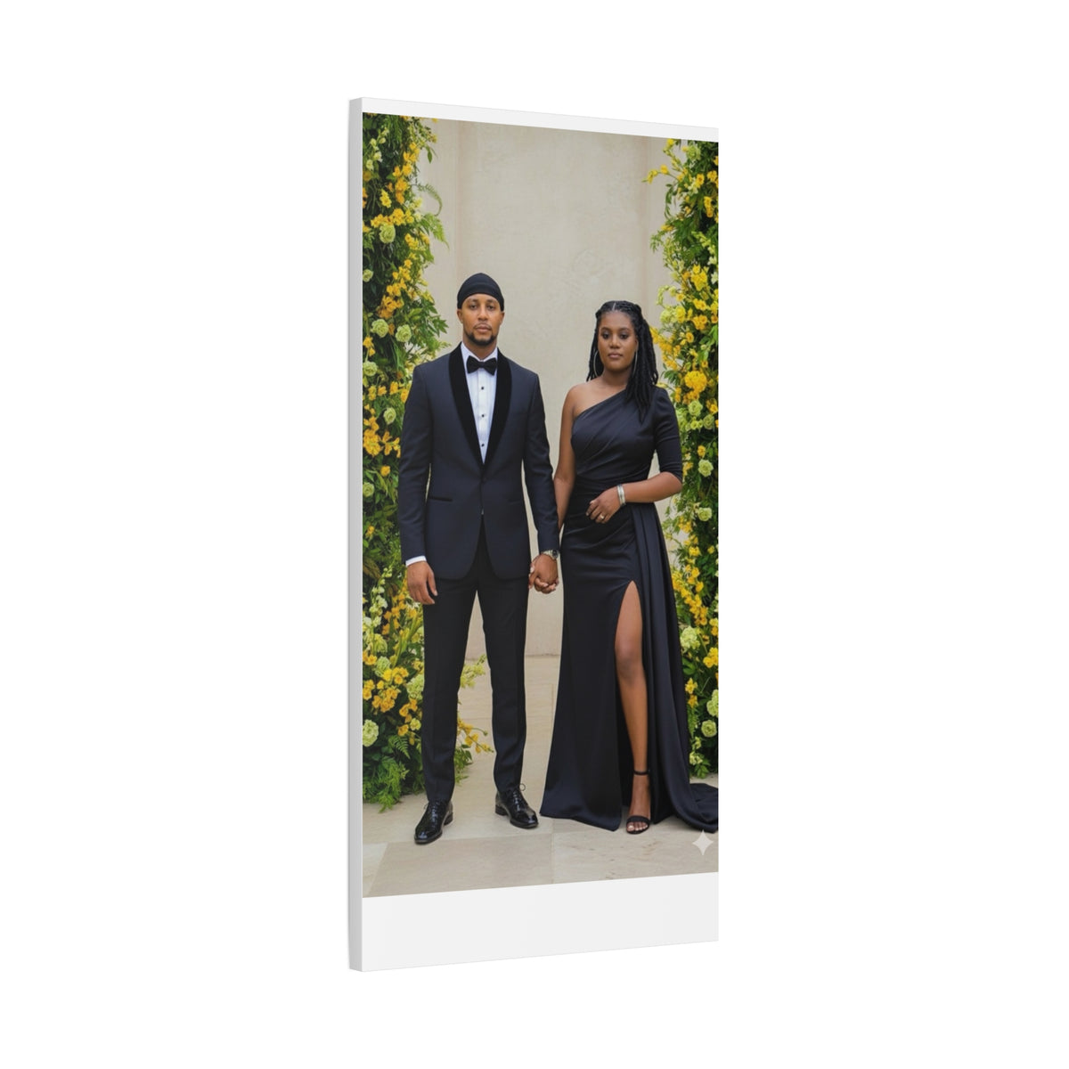 Personalized Couple Photo Canvas With Names & Date