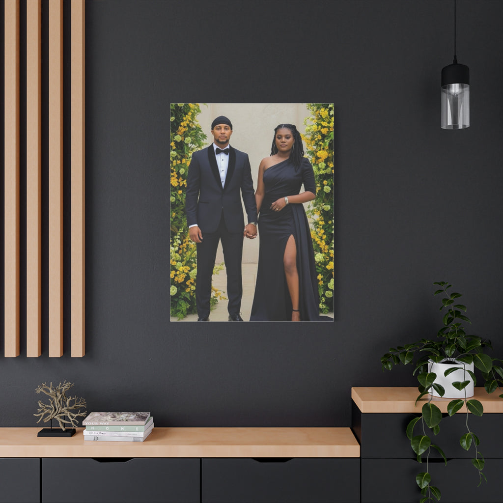 Personalized Couple Photo Canvas With Names & Date