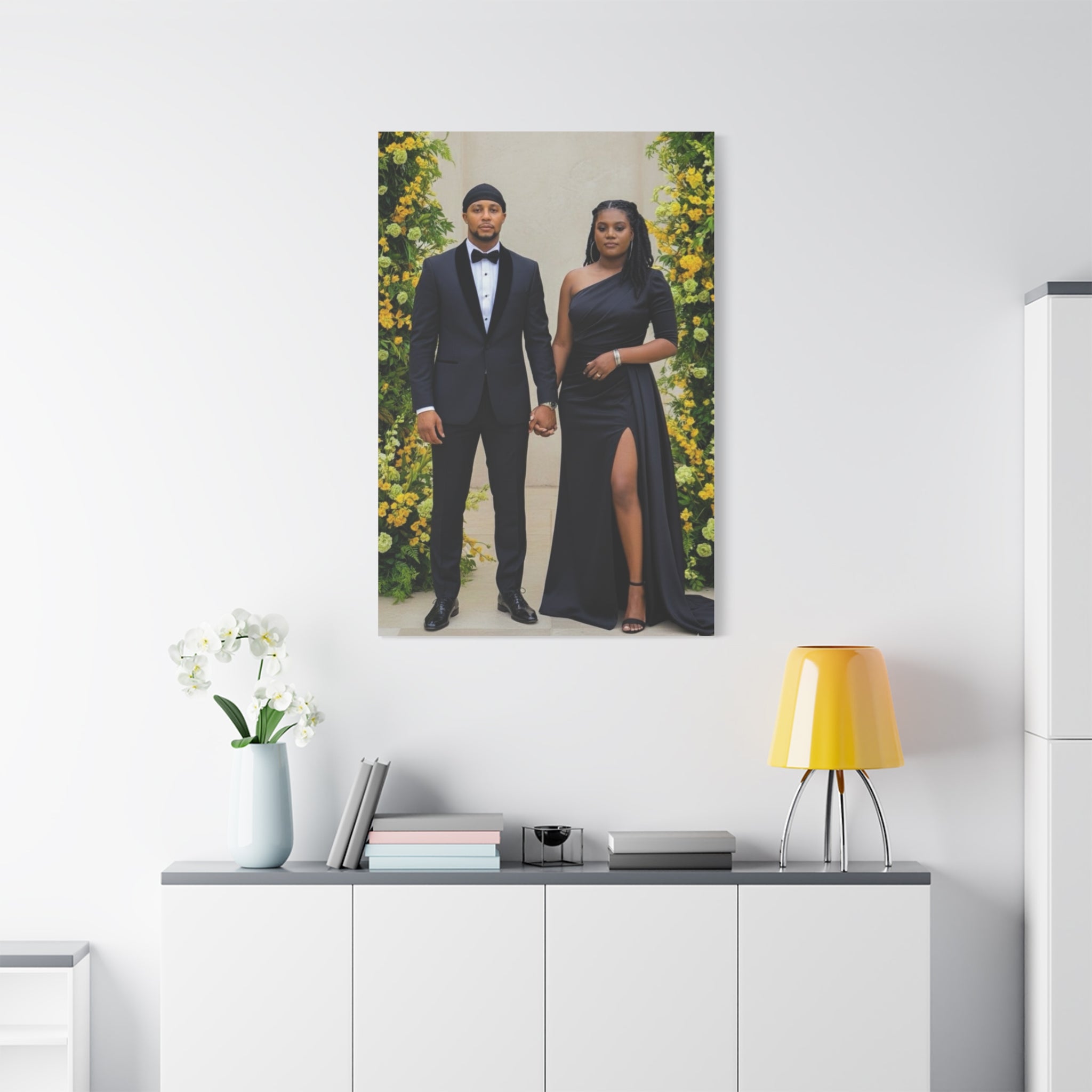 Personalized Couple Photo Canvas With Names & Date