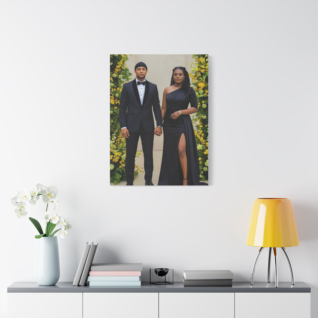 Personalized Couple Photo Canvas With Names & Date
