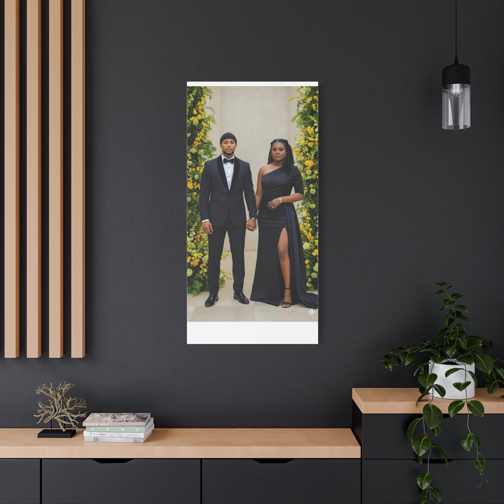 Personalized Couple Photo Canvas With Names & Date