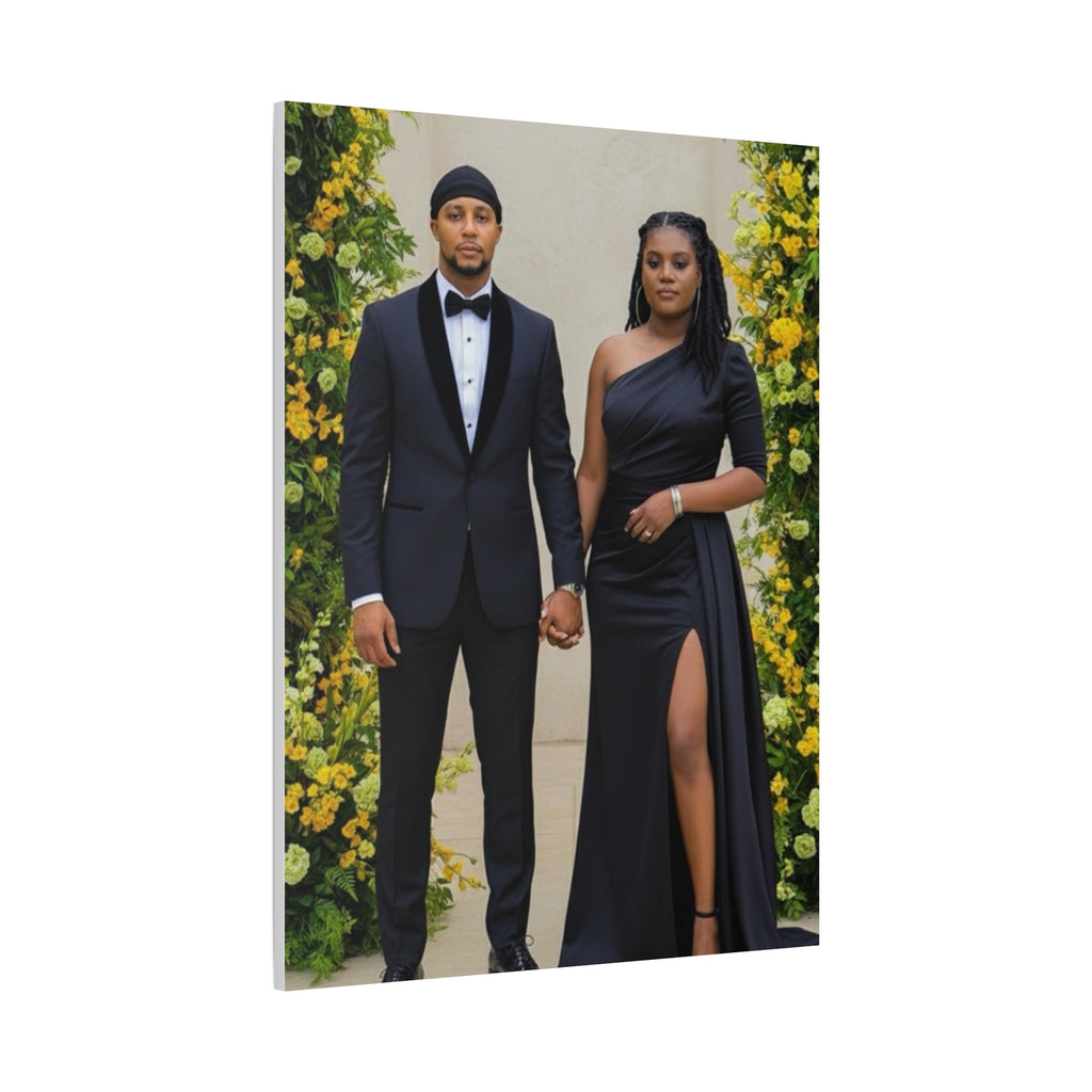 Personalized Couple Photo Canvas With Names & Date