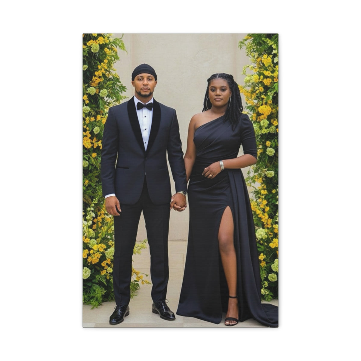 Personalized Couple Photo Canvas With Names & Date