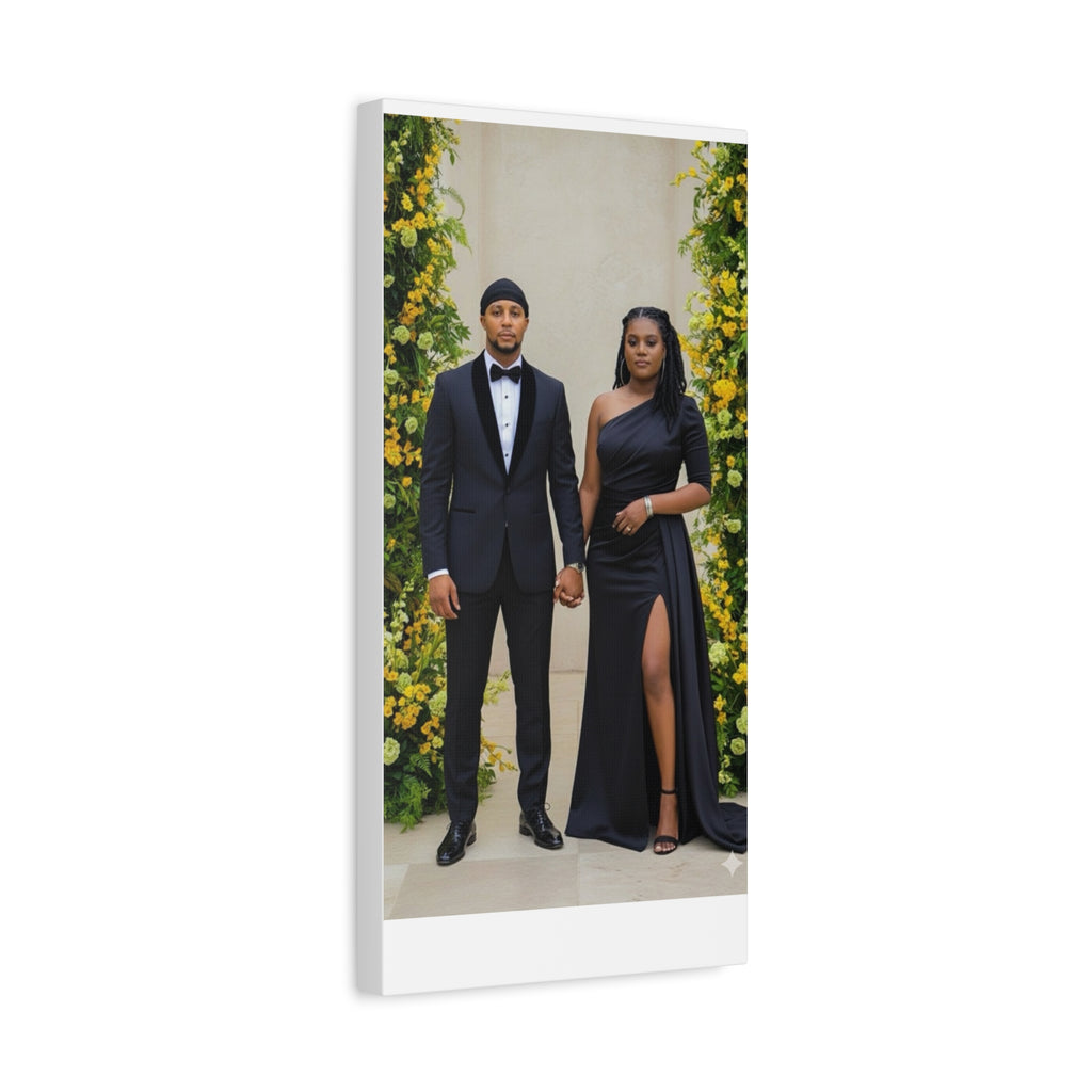 Personalized Couple Photo Canvas With Names & Date