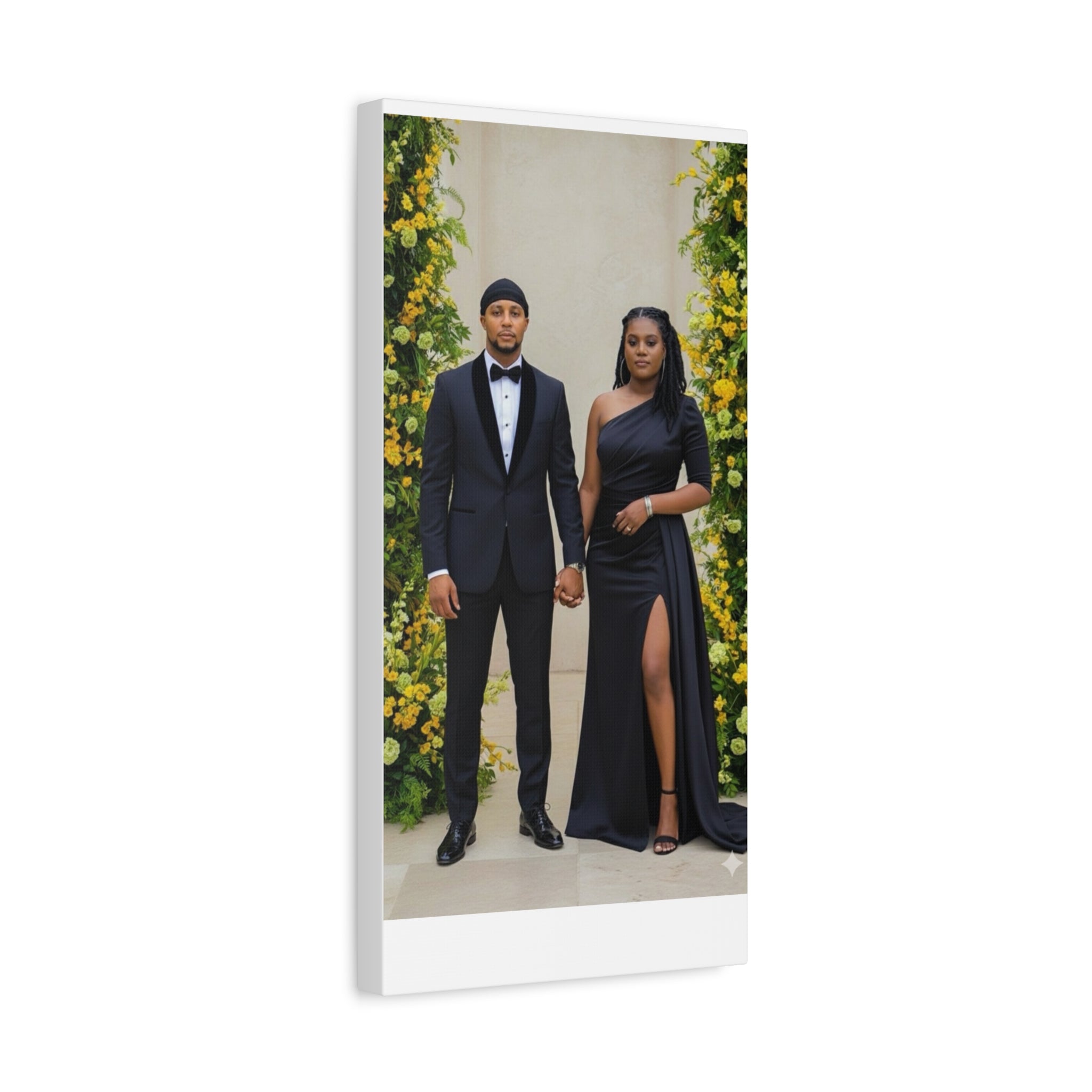 Personalized Couple Photo Canvas With Names & Date