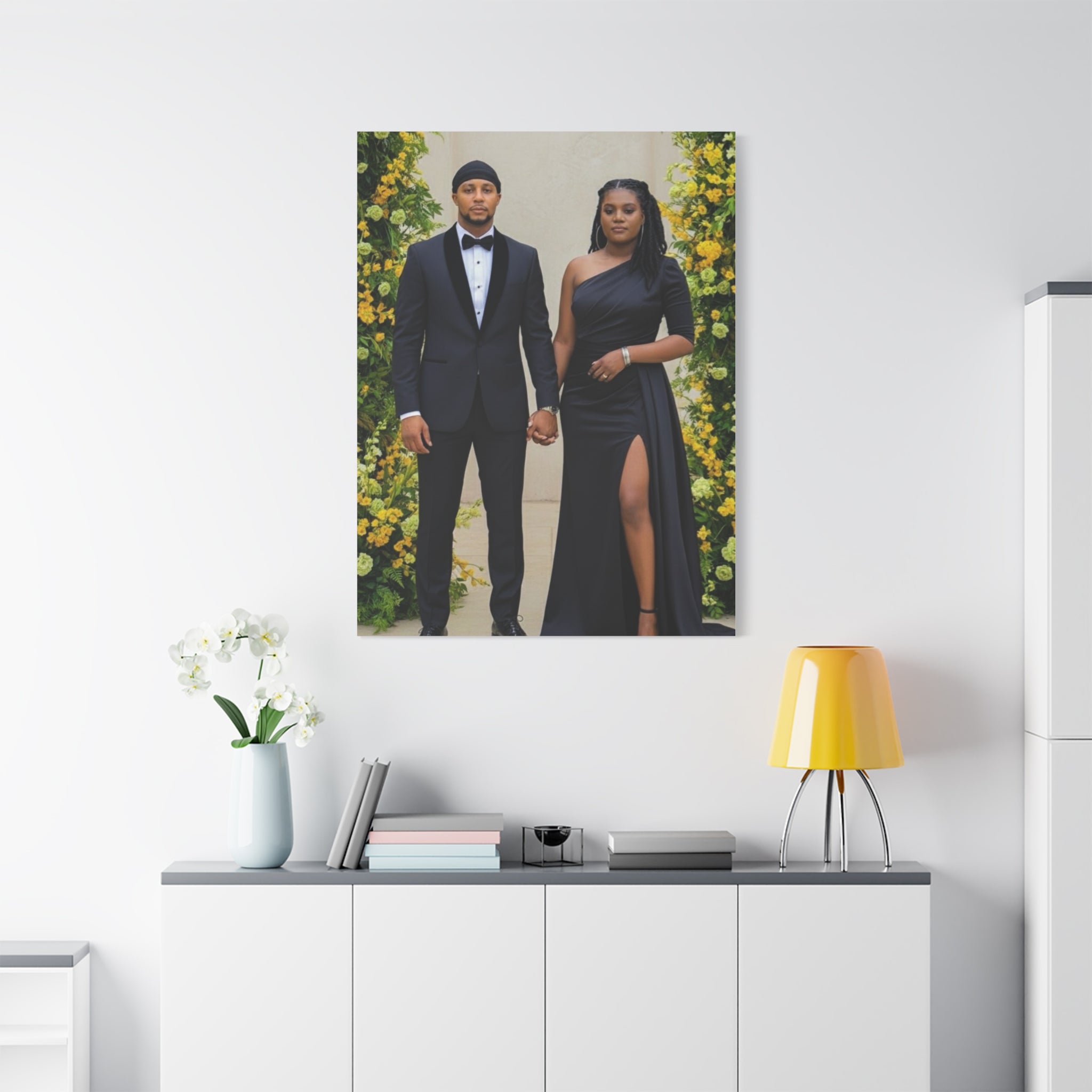 Personalized Couple Photo Canvas With Names & Date