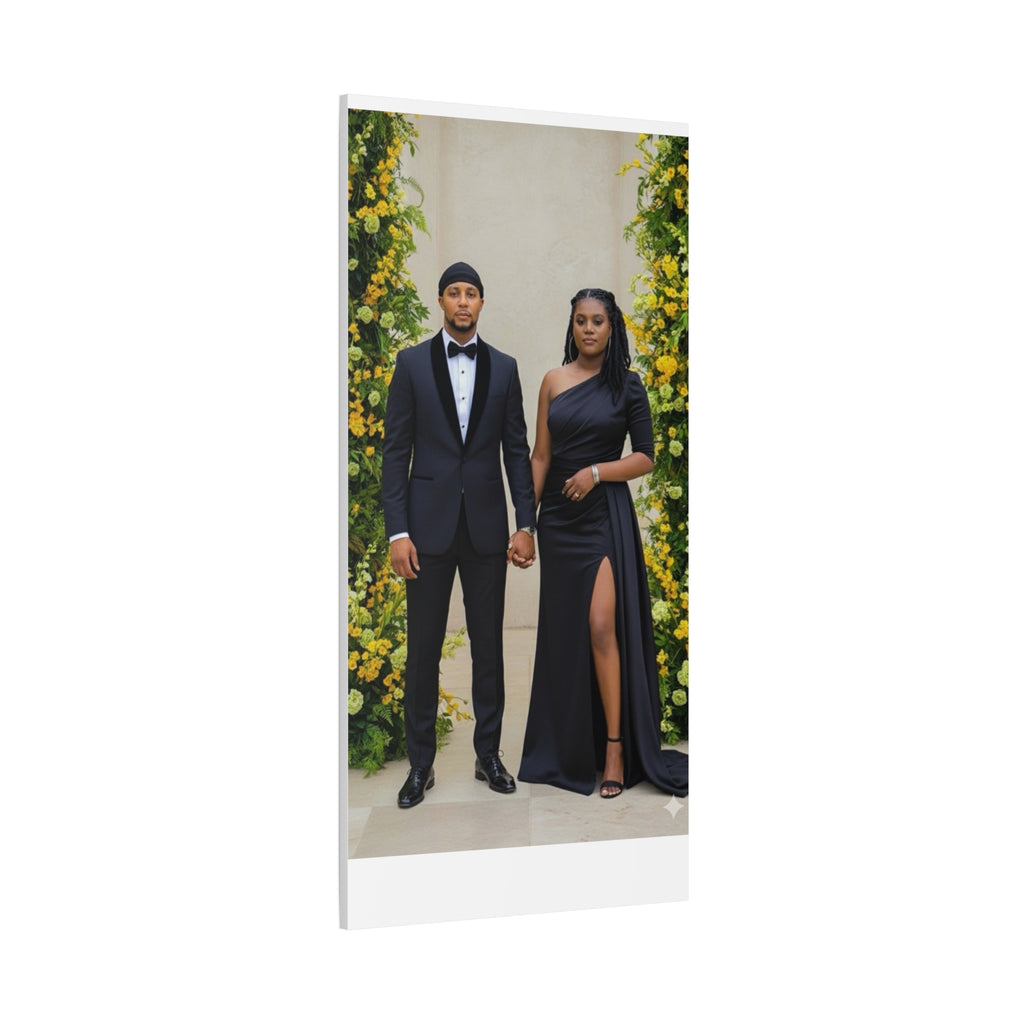Personalized Couple Photo Canvas With Names & Date