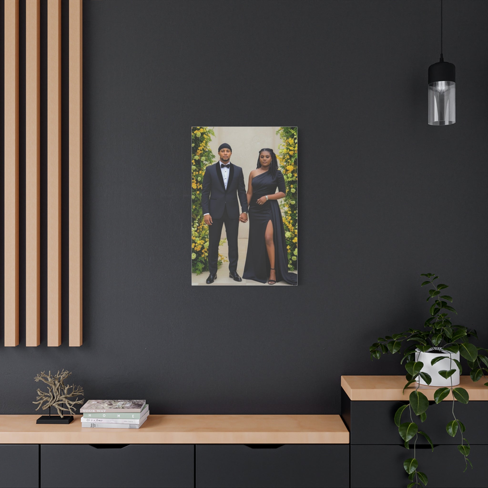 Personalized Couple Photo Canvas With Names & Date