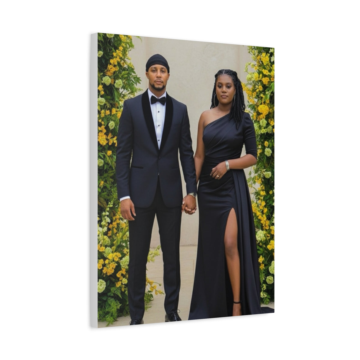 Personalized Couple Photo Canvas With Names & Date