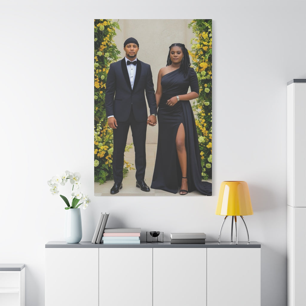 Personalized Couple Photo Canvas With Names & Date