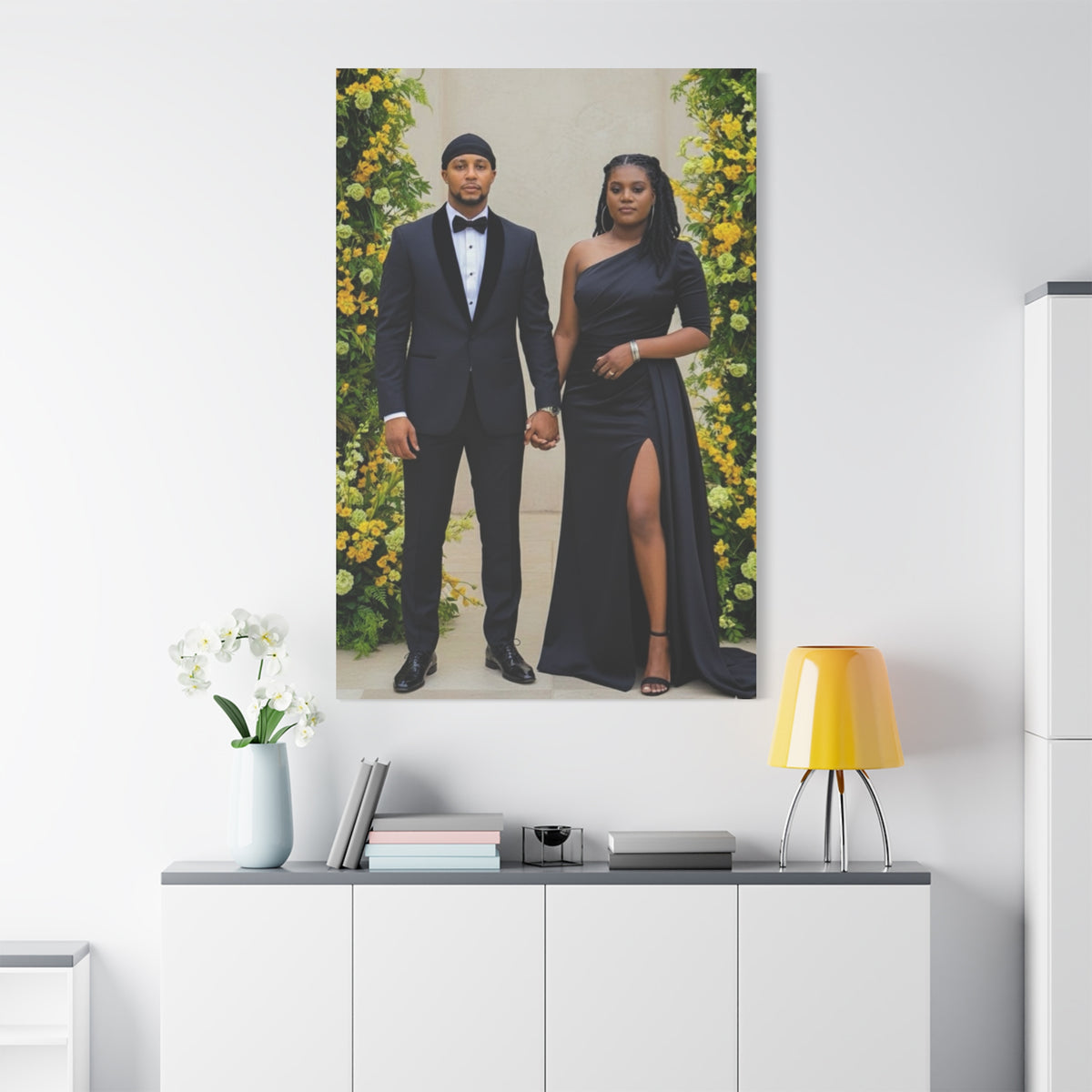 Personalized Couple Photo Canvas With Names & Date