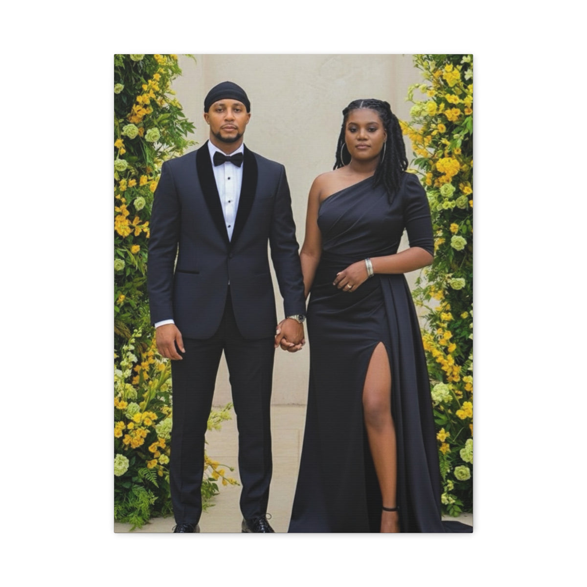 Personalized Couple Photo Canvas With Names & Date
