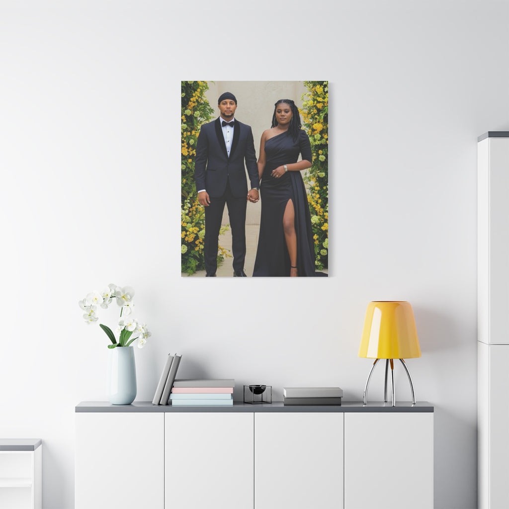 Personalized Couple Photo Canvas With Names & Date