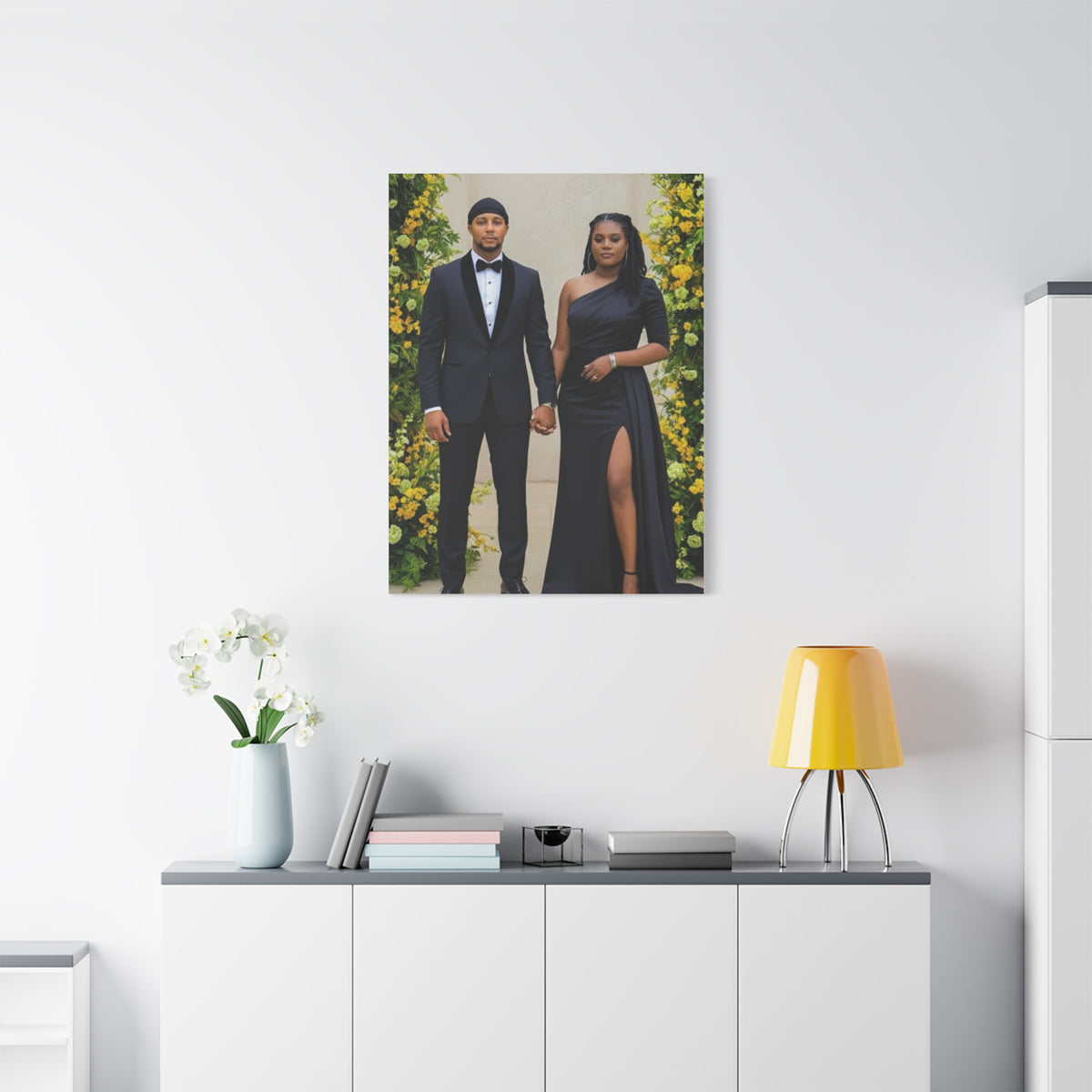 Personalized Couple Photo Canvas With Names & Date