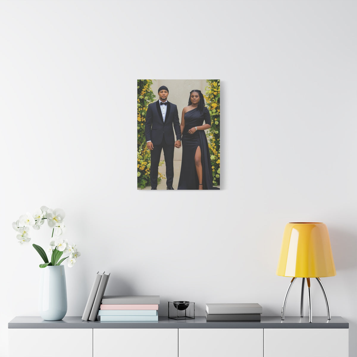 Personalized Couple Photo Canvas With Names & Date