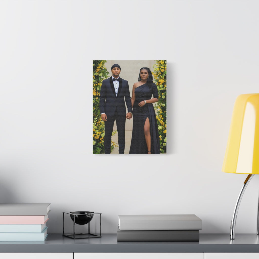 Personalized Couple Photo Canvas With Names & Date