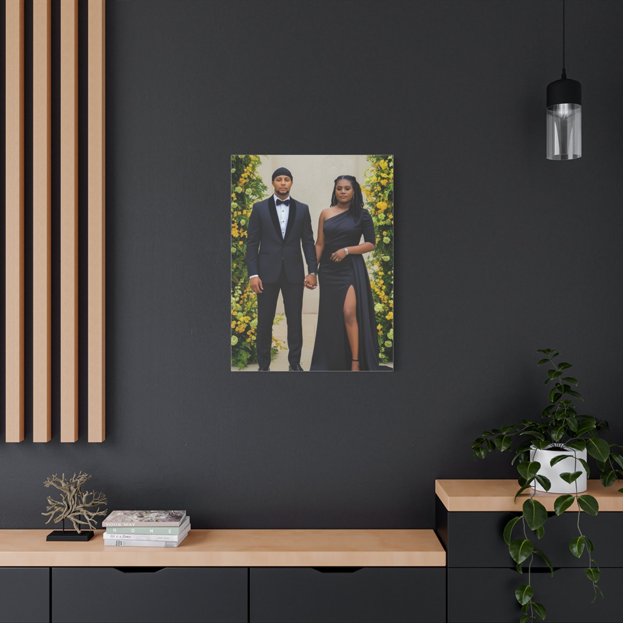 Personalized Couple Photo Canvas With Names & Date