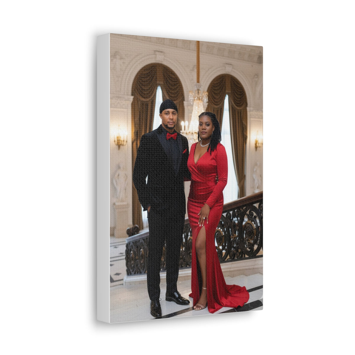Personalized Couple Photo Canvas With Names & Date