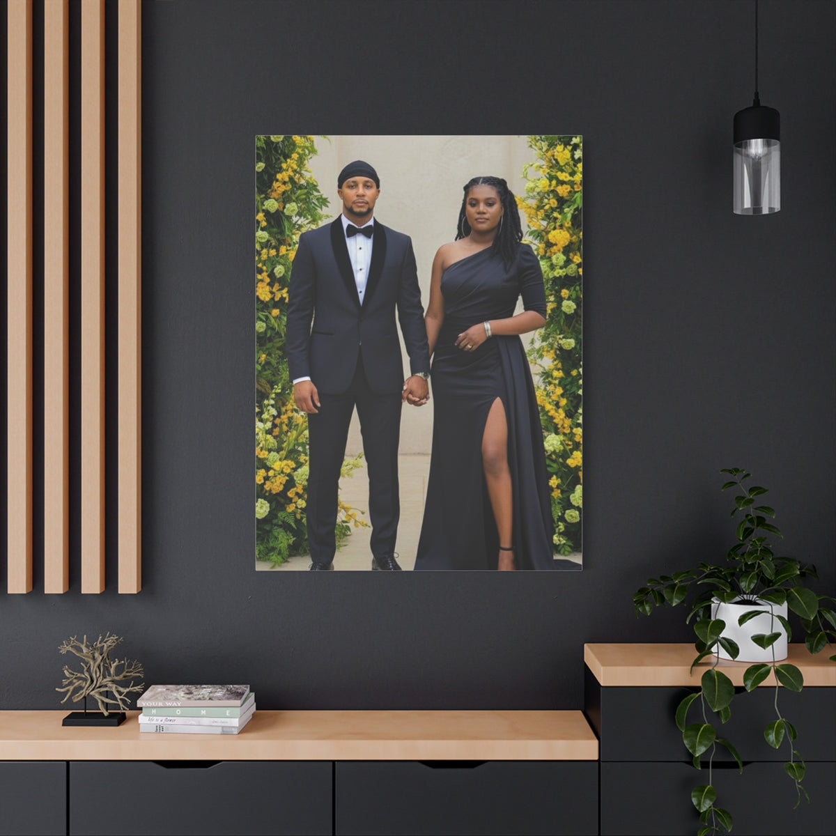 Personalized Couple Photo Canvas With Names & Date
