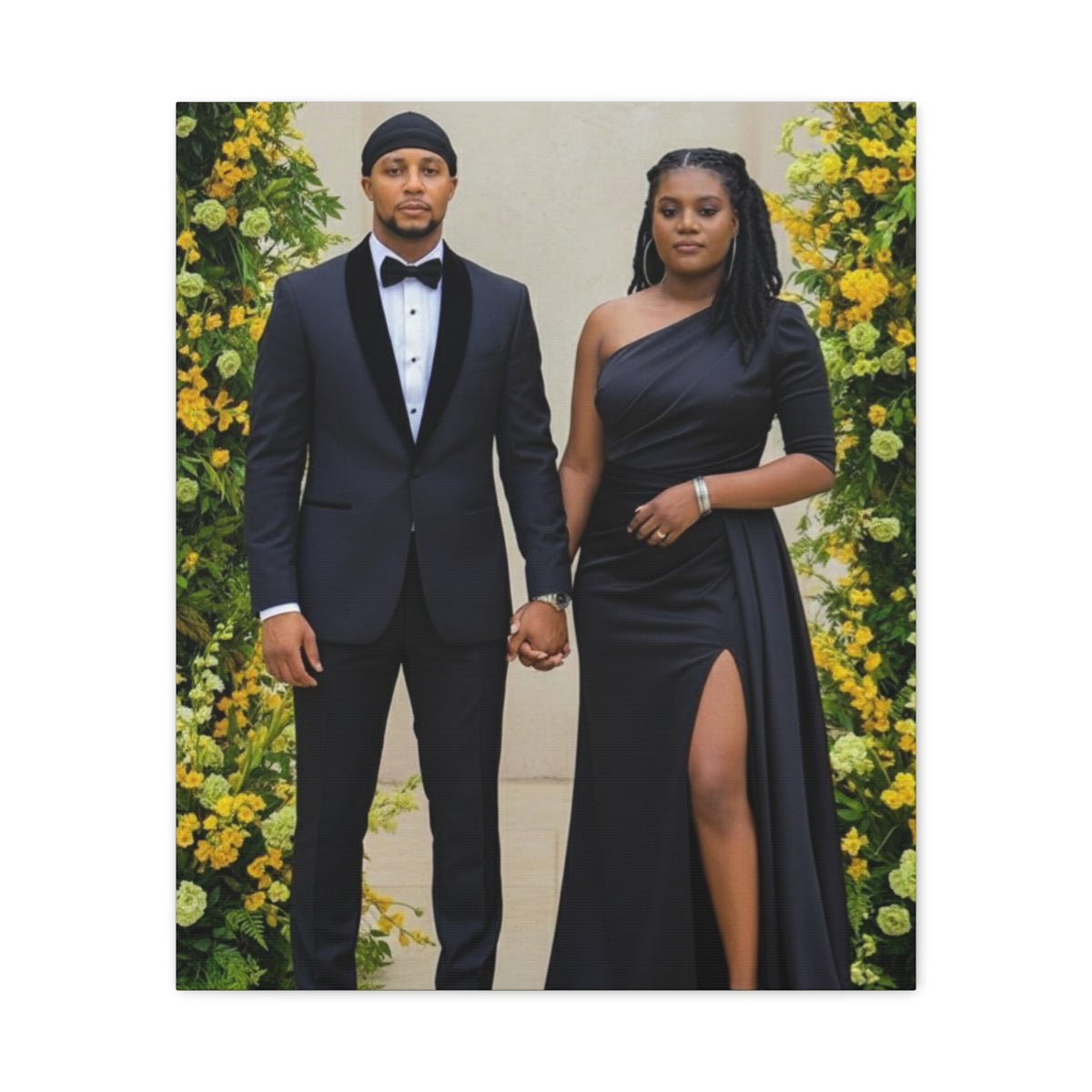 Personalized Couple Photo Canvas With Names & Date