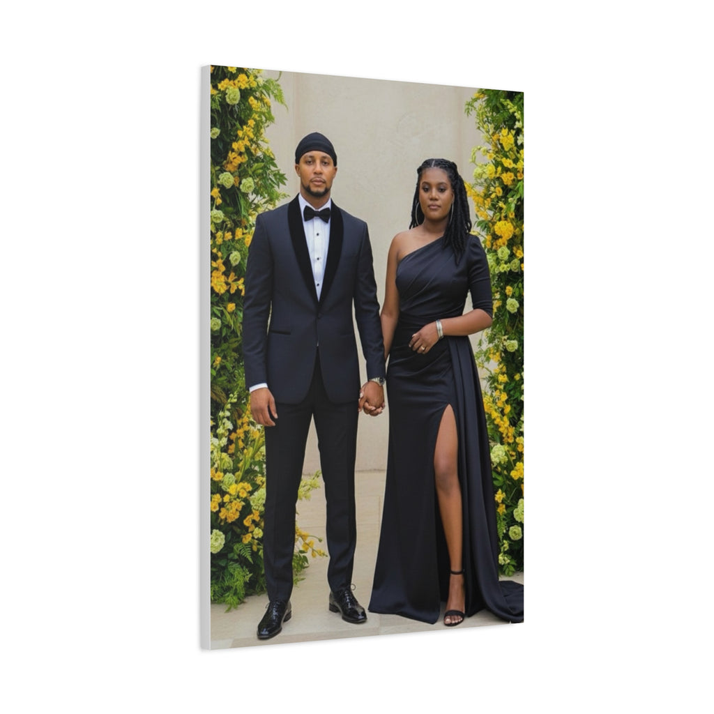 Personalized Couple Photo Canvas With Names & Date