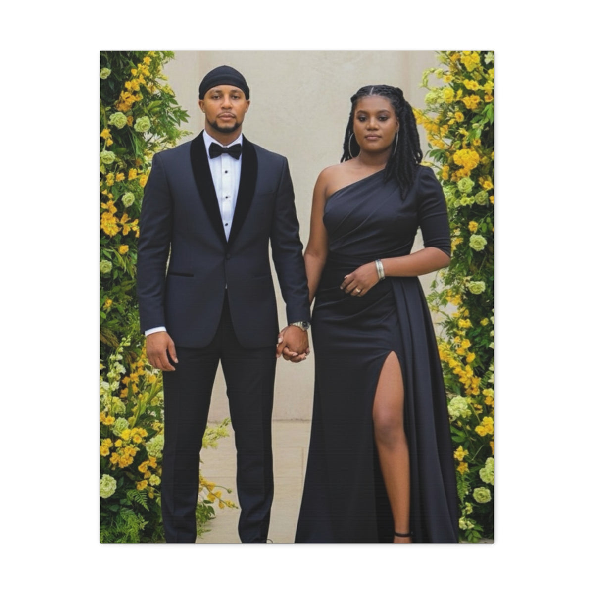 Personalized Couple Photo Canvas With Names & Date