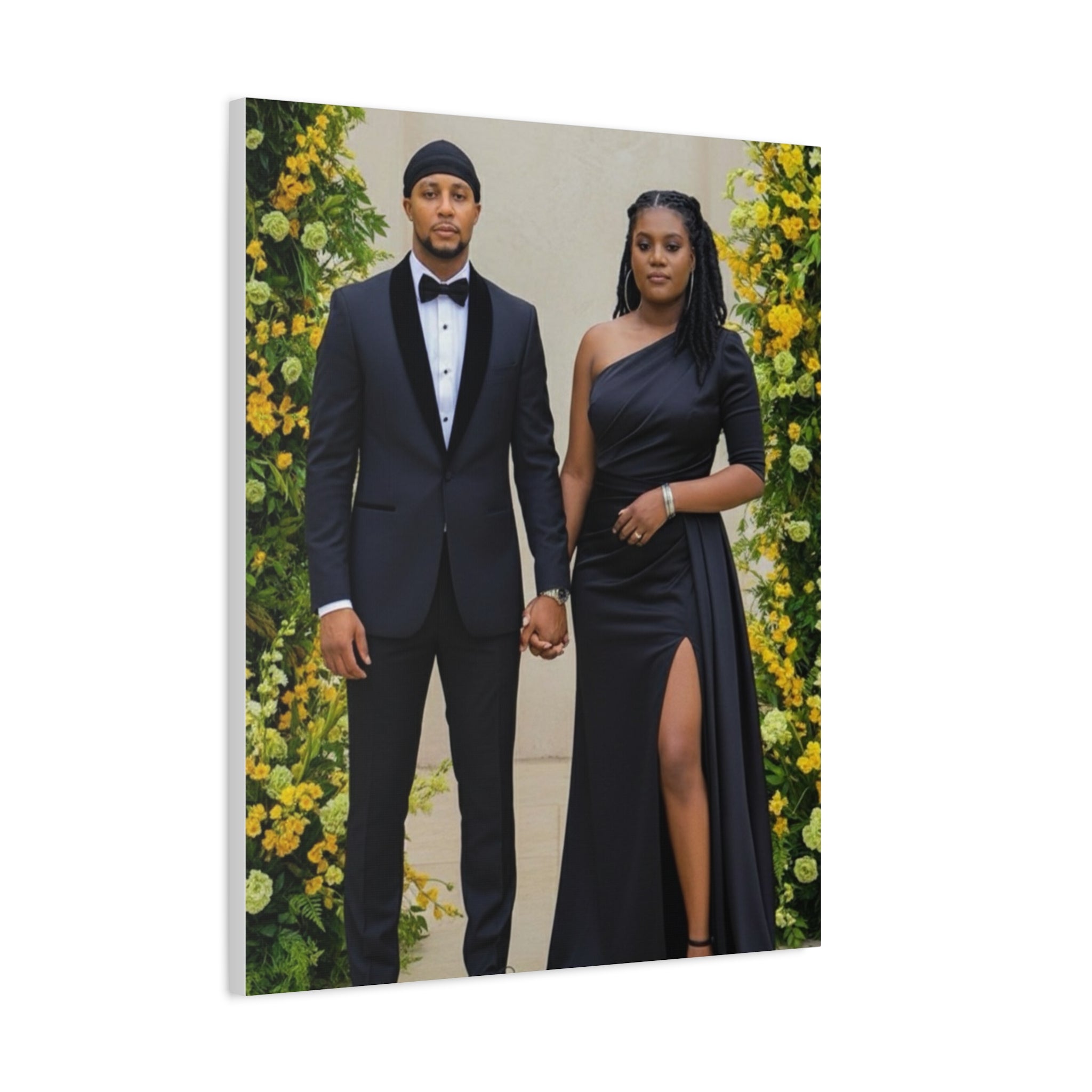 Personalized Couple Photo Canvas With Names & Date