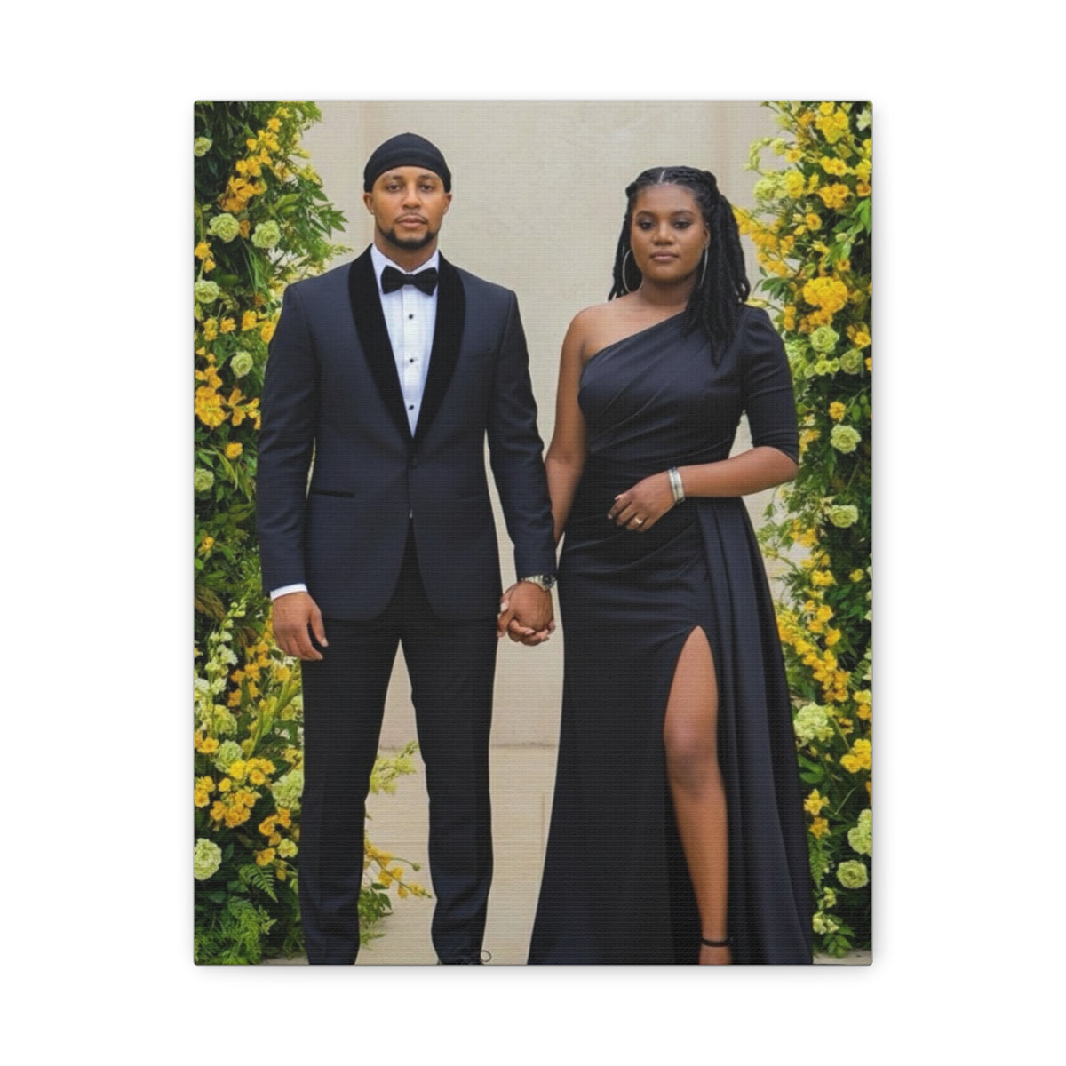 Personalized Couple Photo Canvas With Names & Date