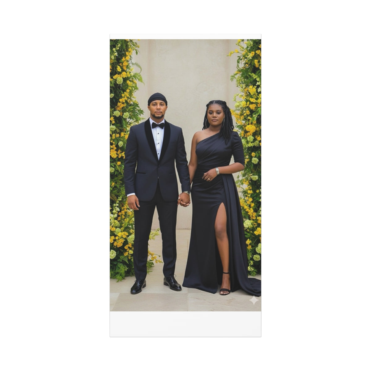 Personalized Couple Photo Canvas With Names & Date