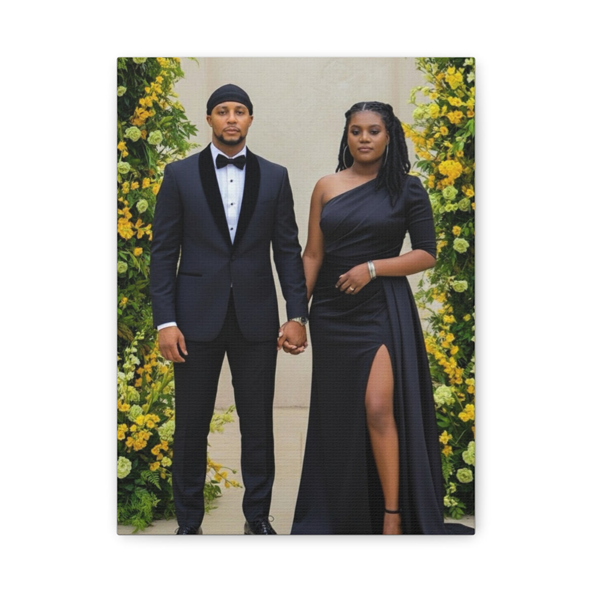 Personalized Couple Photo Canvas With Names & Date