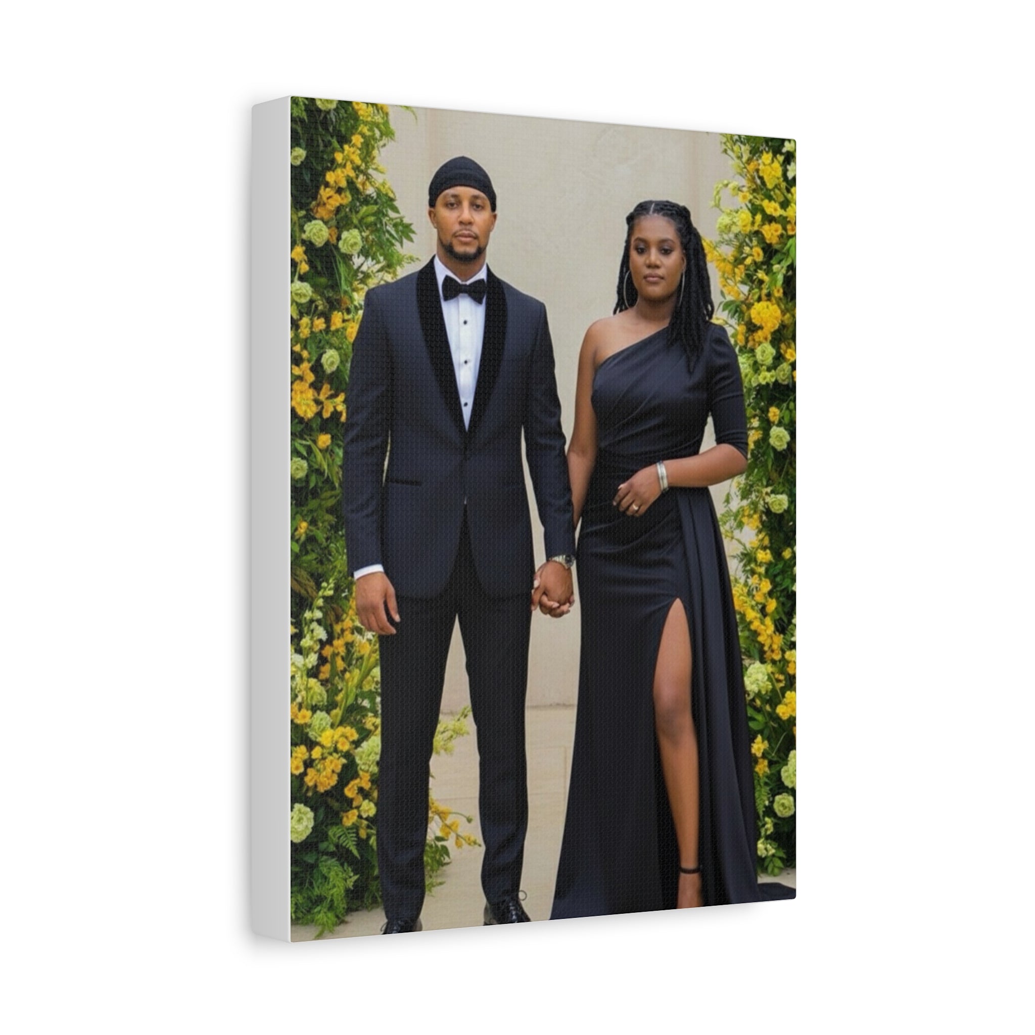 Personalized Couple Photo Canvas With Names & Date