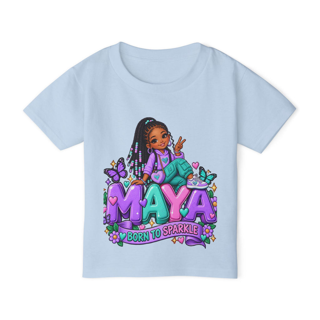 Personalized Cartoon Girl Photo & Name Sweatshirt