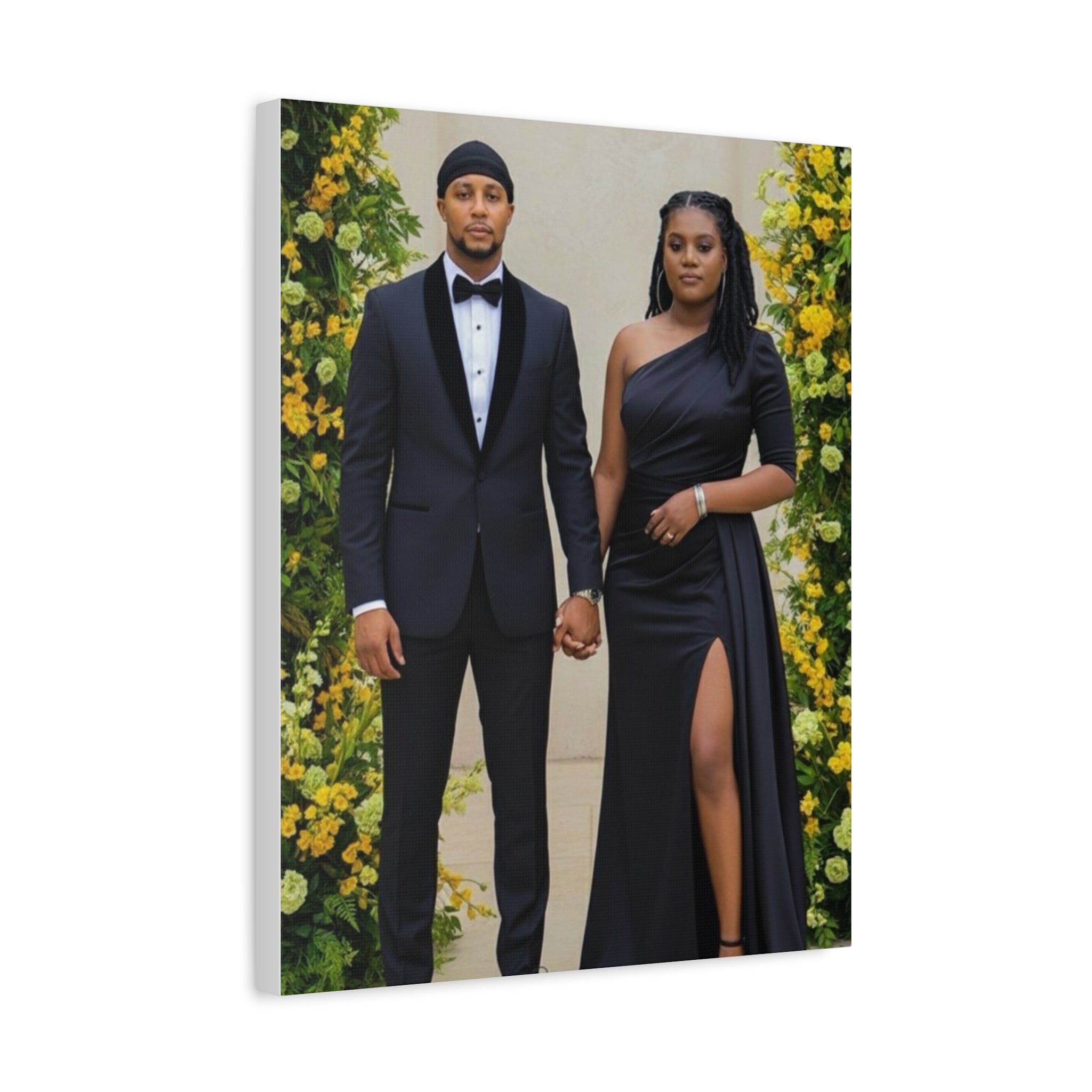 Personalized Couple Photo Canvas With Names & Date