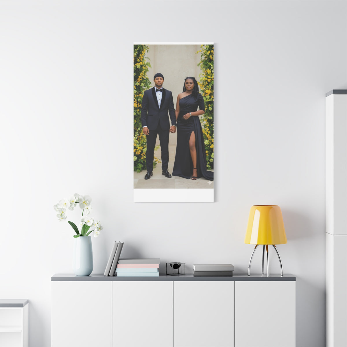 Personalized Couple Photo Canvas With Names & Date
