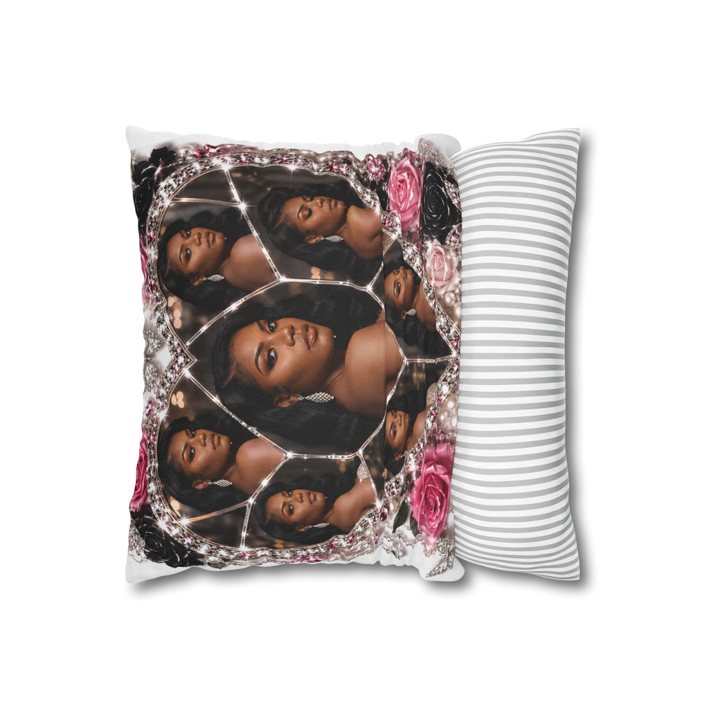 Personalized Couple or Single Photo Pillow With Names & Dat ( Cover Only )