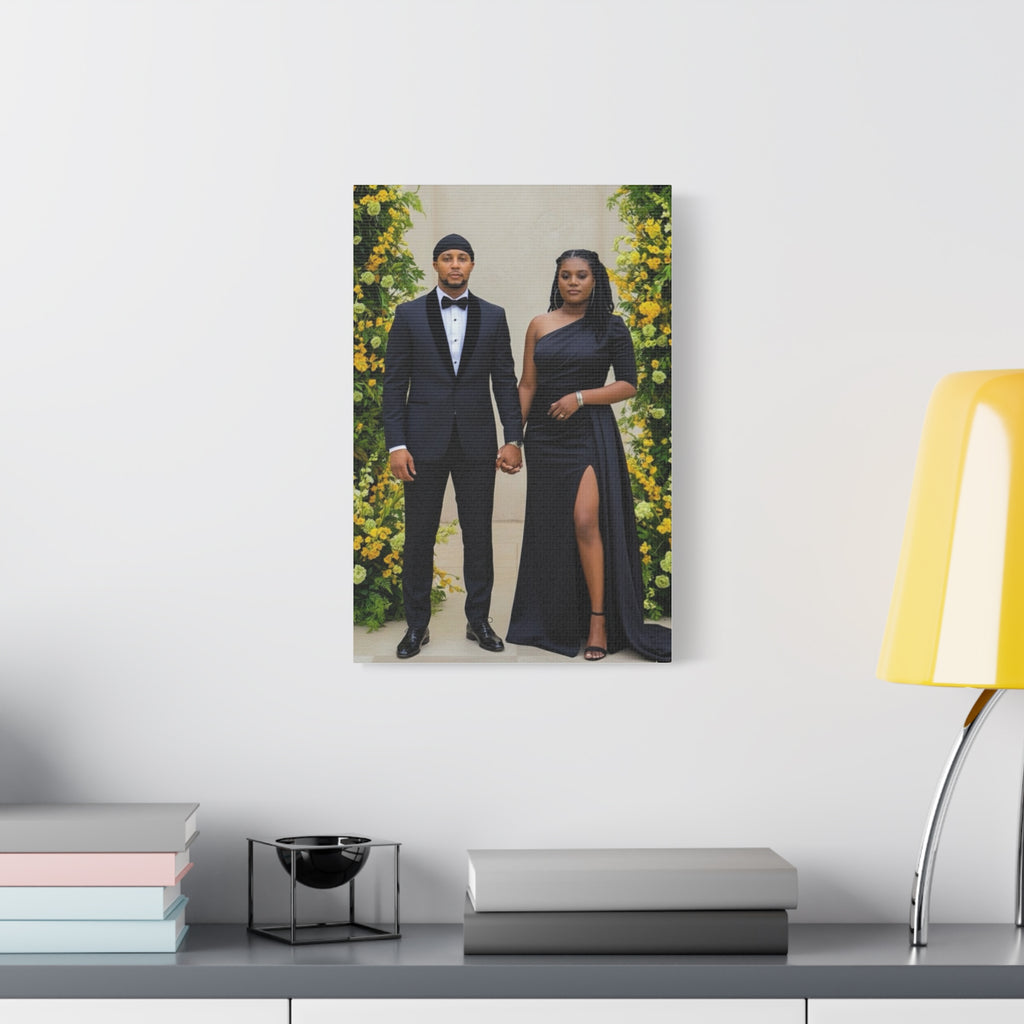 Personalized Couple Photo Canvas With Names & Date