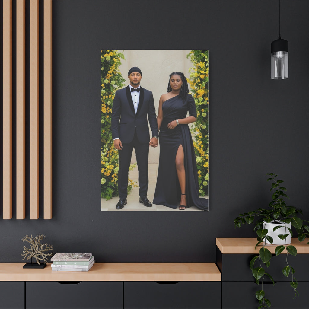 Personalized Couple Photo Canvas With Names & Date