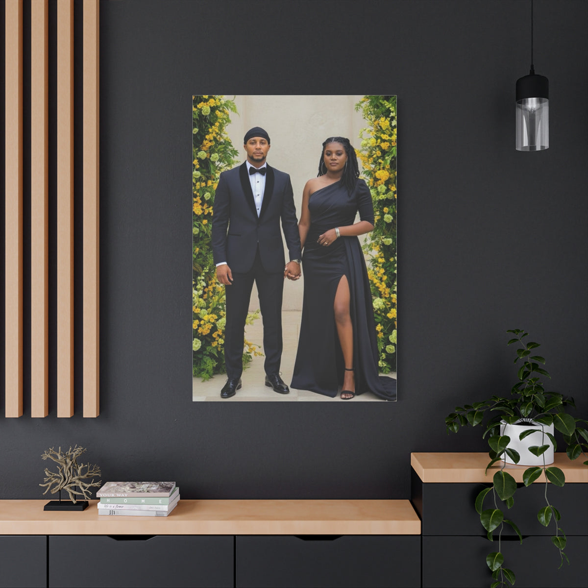 Personalized Couple Photo Canvas With Names & Date