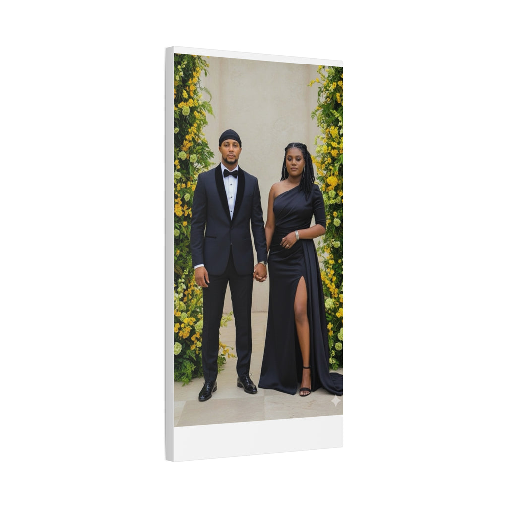 Personalized Couple Photo Canvas With Names & Date