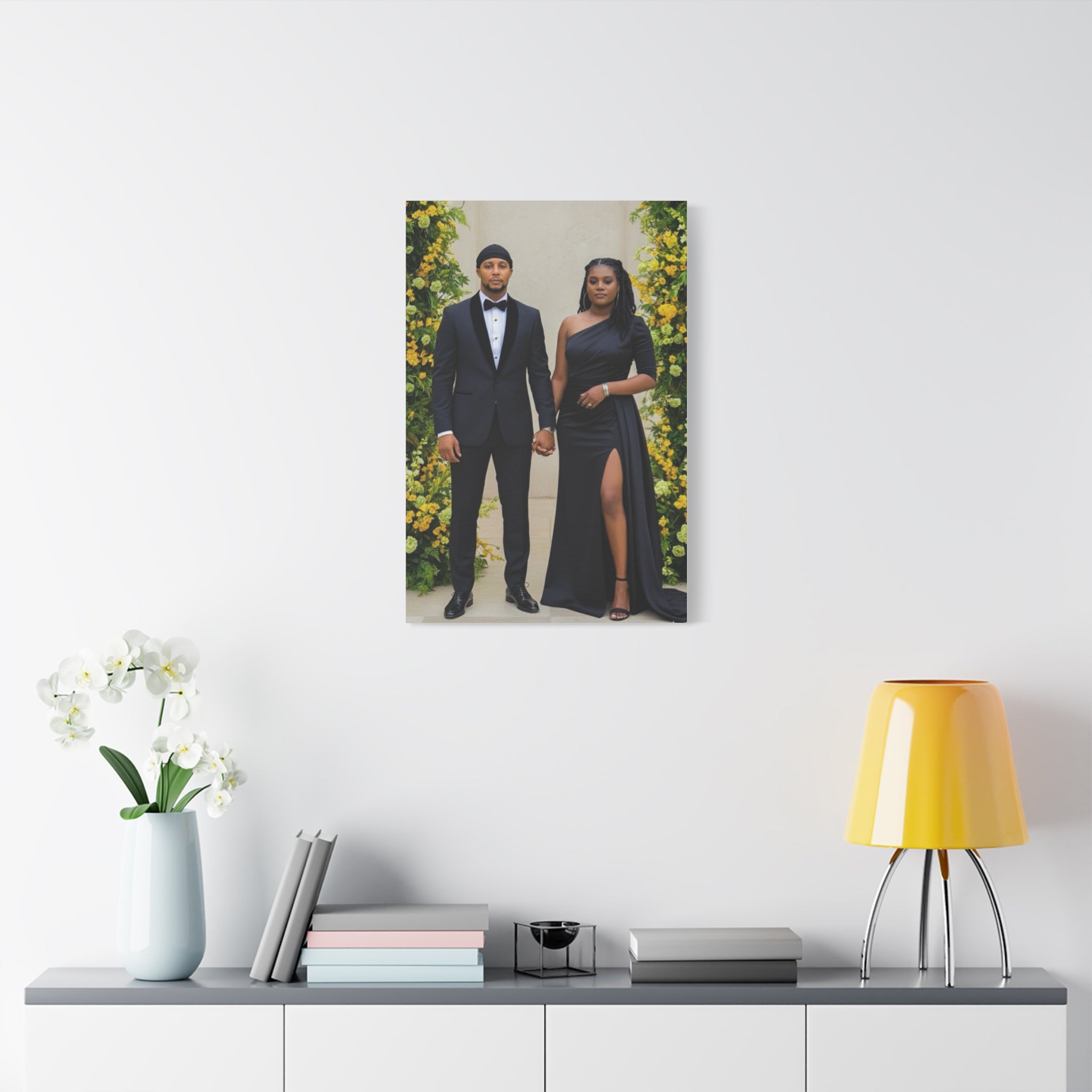 Personalized Couple Photo Canvas With Names & Date