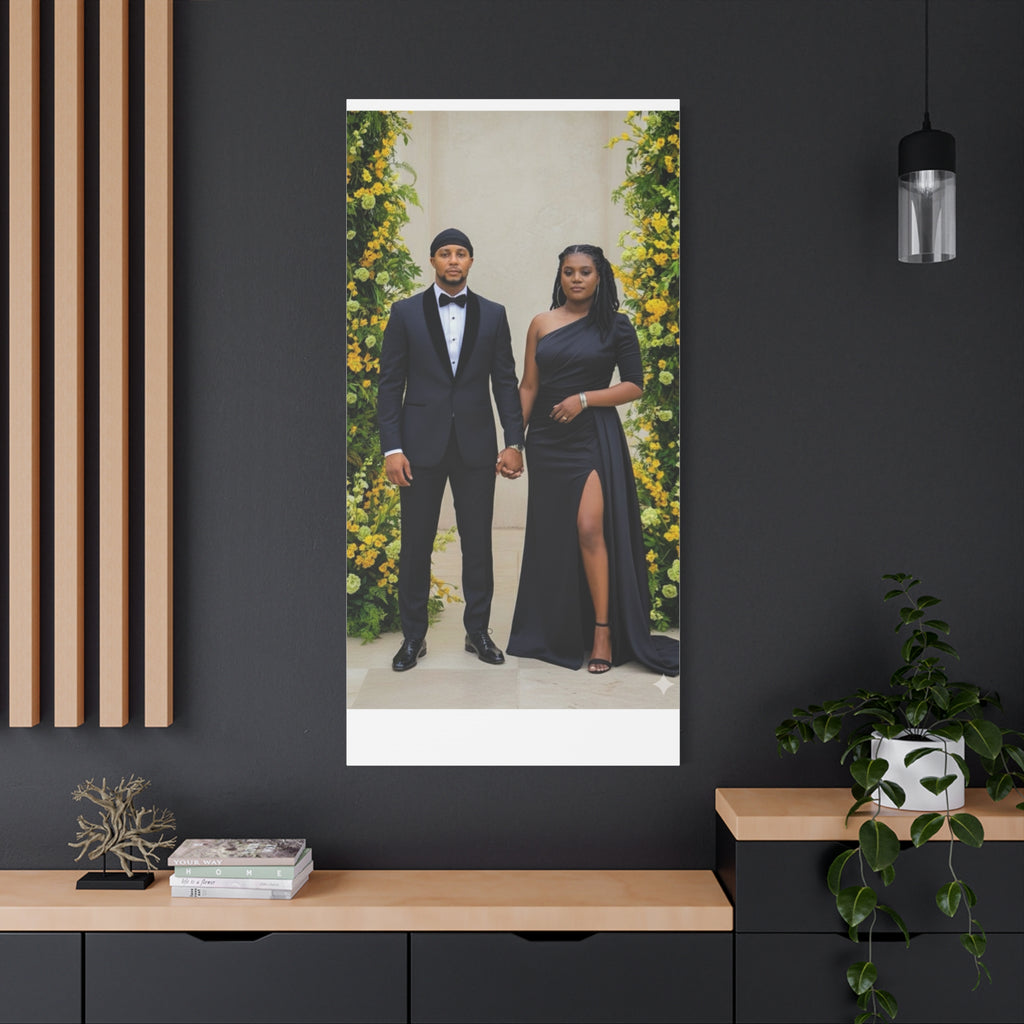 Personalized Couple Photo Canvas With Names & Date