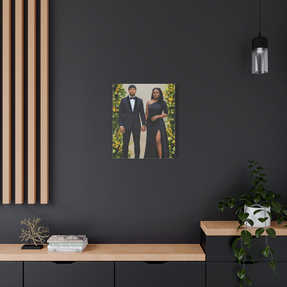 Personalized Couple Photo Canvas With Names & Date