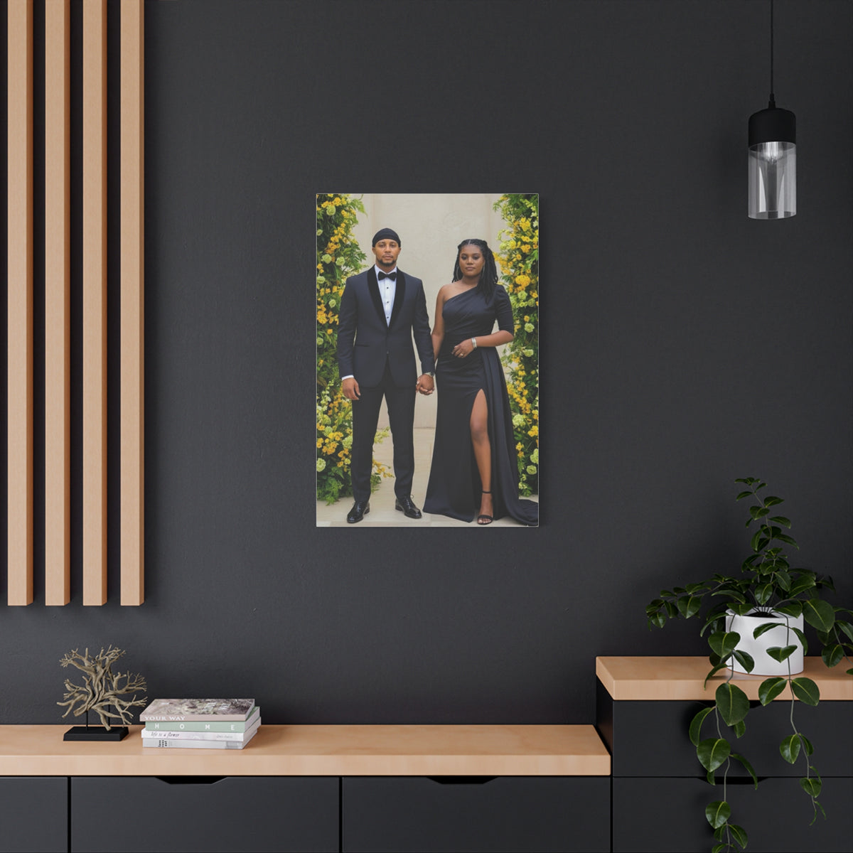 Personalized Couple Photo Canvas With Names & Date